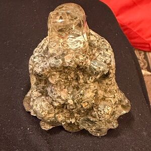 Decorative Buddha Figurine - Translucent Gray headed stone Buddha very unique